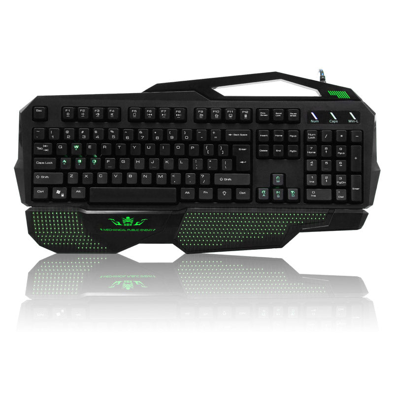 brand USB 104 Keys kailh Green axis Hand care Mechanical keyboard (8 directional keys LED light) for gaming gamers typing Snigir