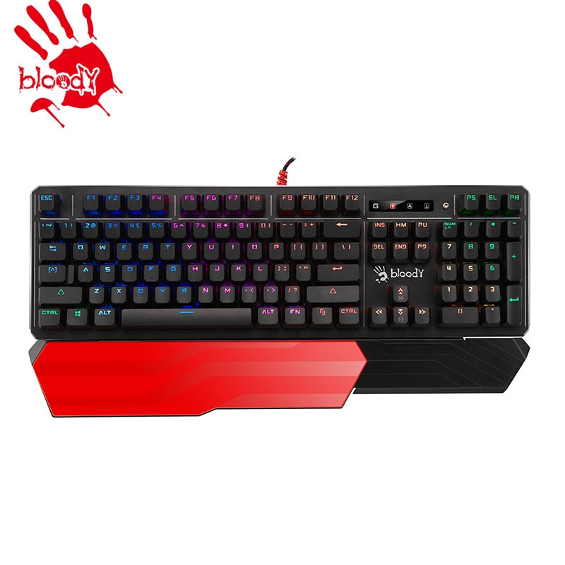 A4tech Bloody B975 Real Gaming Mechanical Keyboard LK Optic Switch RGB Optical Lightning Speed Mechanical Switch for PUBG Gamers